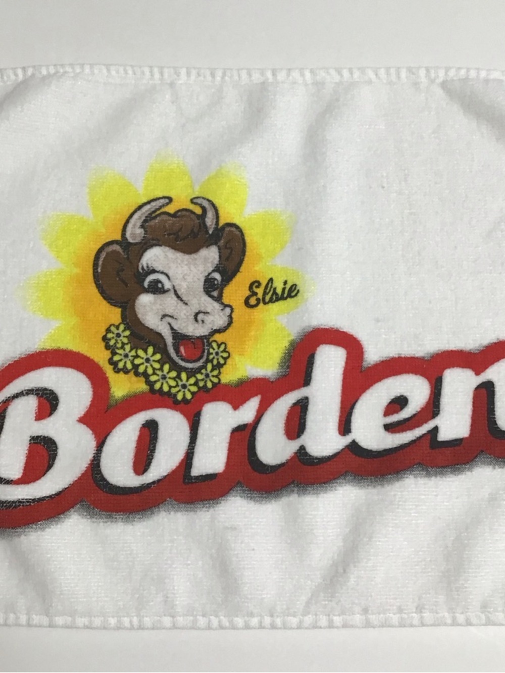 Borden Elsie the Cow Kitchen Hand Towel 100% Cotton Ice Cream Shop Dairy Vintage